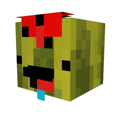 Blodj Minecraft avatar head, 3D render