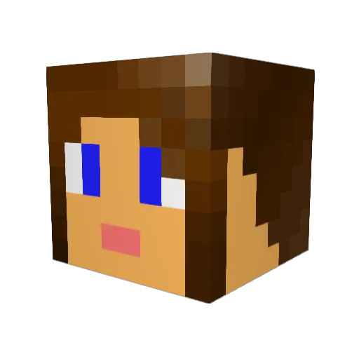 Blodpalt Minecraft avatar head, 3D render