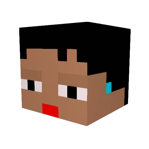 Bloebls Minecraft avatar head, 3D render