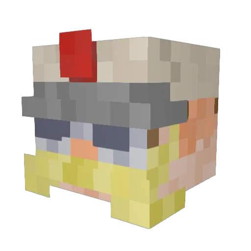 BlokDock Minecraft avatar head, 3D render