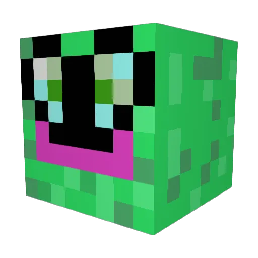 BlokerBoy Minecraft avatar head, 3D render
