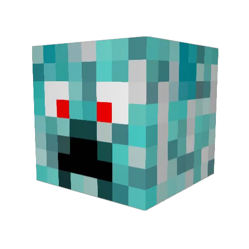 Blokerer Minecraft avatar head, 3D render
