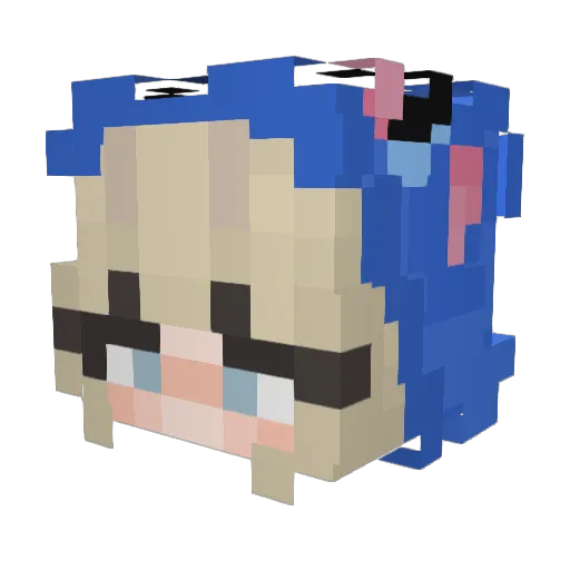 Blomcix Minecraft avatar head, 3D render