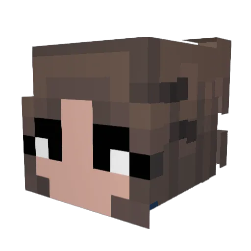 Blomma07 Minecraft avatar head, 3D render
