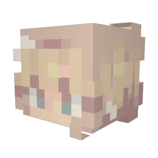 Blomstelle Minecraft avatar head, 3D render