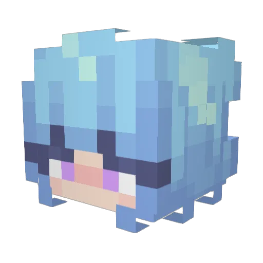 BlondBird07 Minecraft avatar head, 3D render