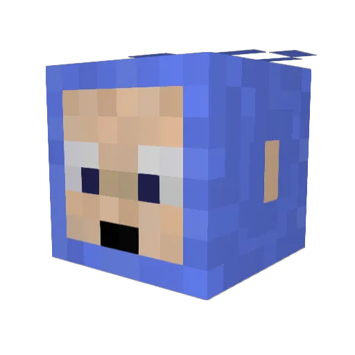 BlondLily Minecraft avatar head, 3D render