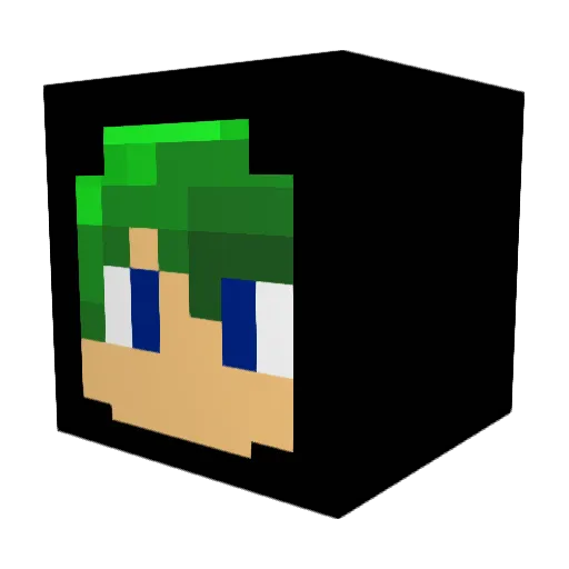 BlondUpdate Minecraft avatar head, 3D render