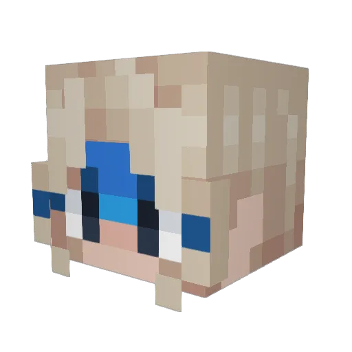 BlondeBlazer_ Minecraft avatar head, 3D render