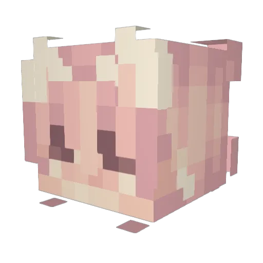 Blonde_Angel Minecraft avatar head, 3D render