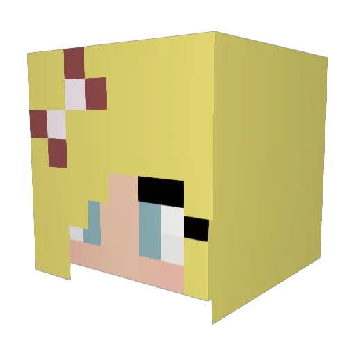 Blondi935 Minecraft avatar head, 3D render