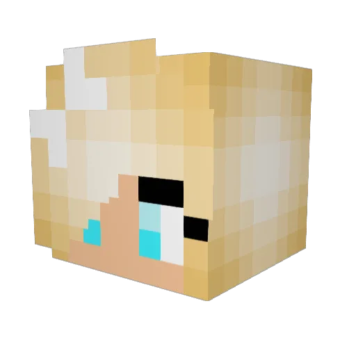 Blondie85 Minecraft avatar head, 3D render