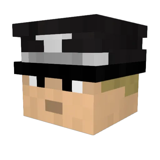 Blondmoon Minecraft avatar head, 3D render