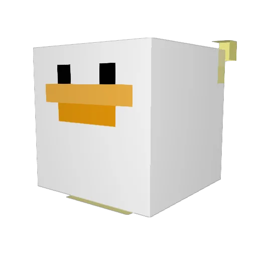 Blongus Minecraft avatar head, 3D render