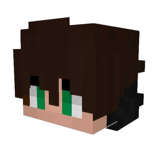 Blongy Minecraft avatar head, 3D render