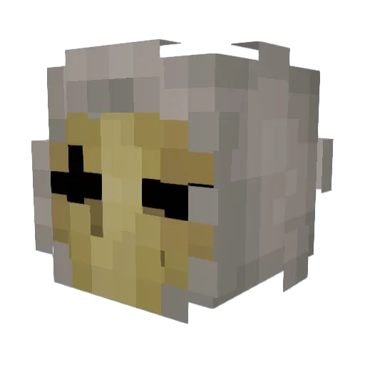 Blonova Minecraft avatar head, 3D render