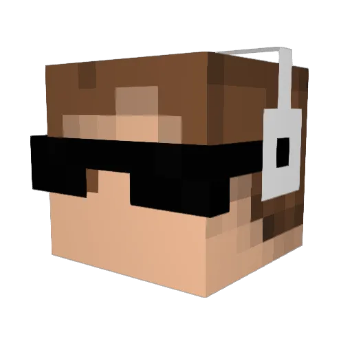 BlooDyeR Minecraft avatar head, 3D render