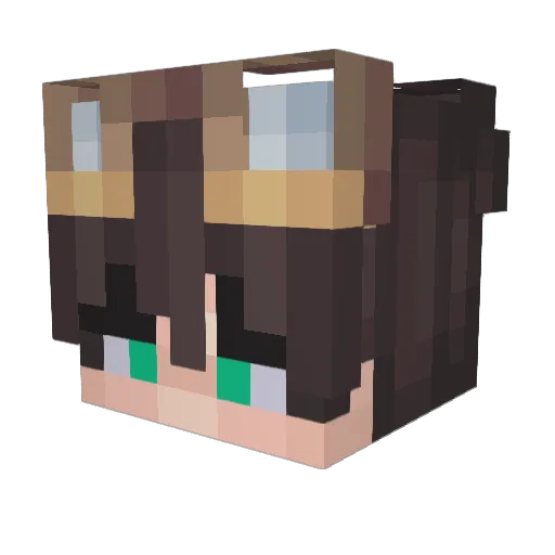 BlooEnzo Minecraft avatar head, 3D render