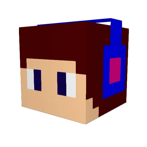 BlooFire Minecraft avatar head, 3D render