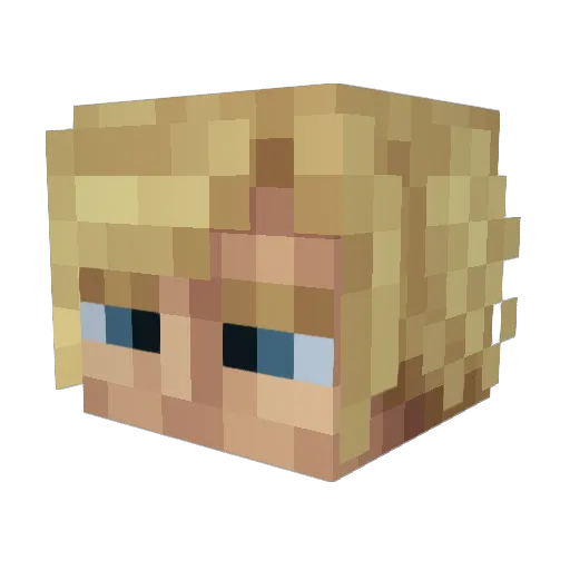 BlooJay_ Minecraft avatar head, 3D render