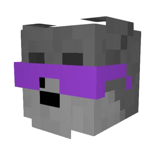 BlooWaffles Minecraft avatar head, 3D render