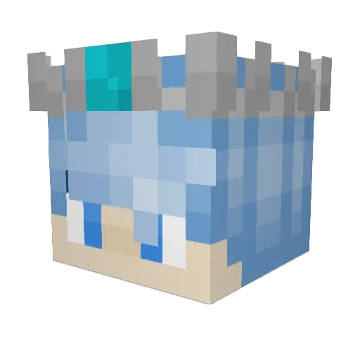 Bloobazzle Minecraft avatar head, 3D render