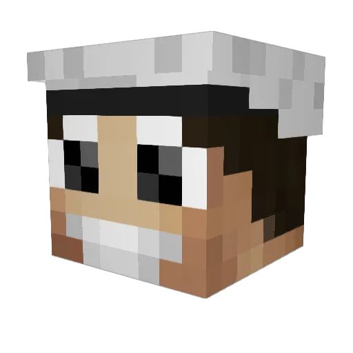 Blooberg Minecraft avatar head, 3D render