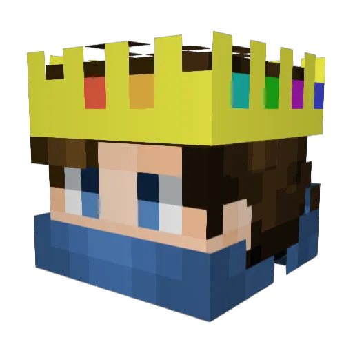 Blooberriz Minecraft avatar head, 3D render