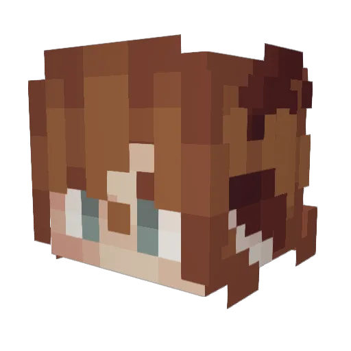 Bloocobl Minecraft avatar head, 3D render