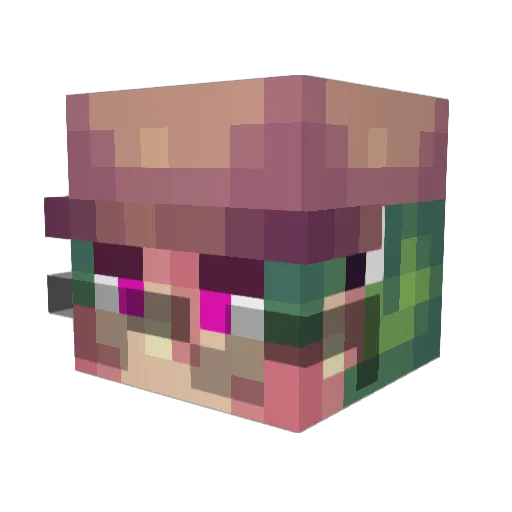 Blood1e Minecraft avatar head, 3D render