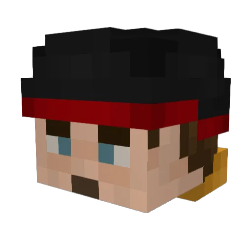 Blood25 Minecraft avatar head, 3D render