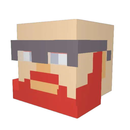 BloodApe17 Minecraft avatar head, 3D render