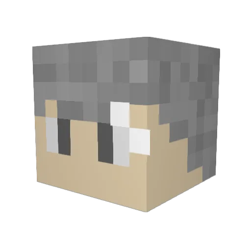 BloodBag Minecraft avatar head, 3D render