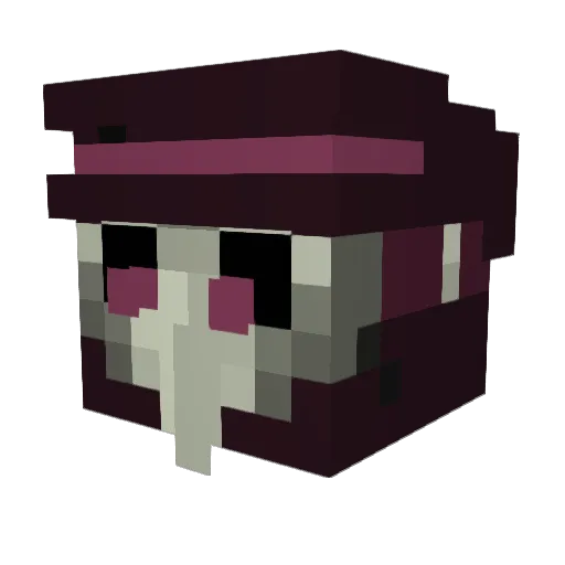 BloodCrow18 Minecraft avatar head, 3D render