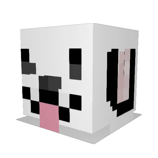 BloodDemon Minecraft avatar head, 3D render