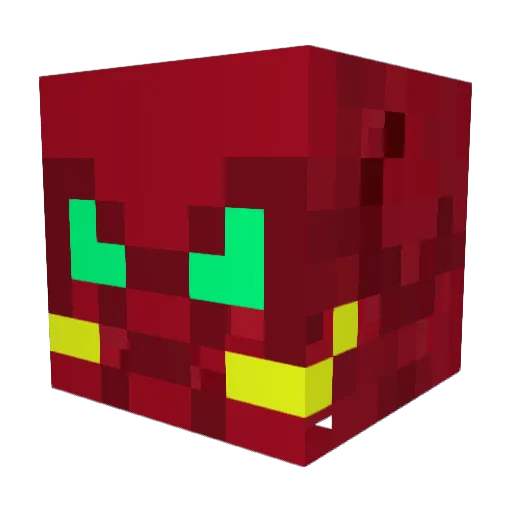 BloodDraco Minecraft avatar head, 3D render