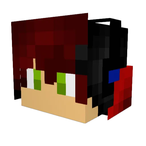 BloodDragon5100 Minecraft avatar head, 3D render
