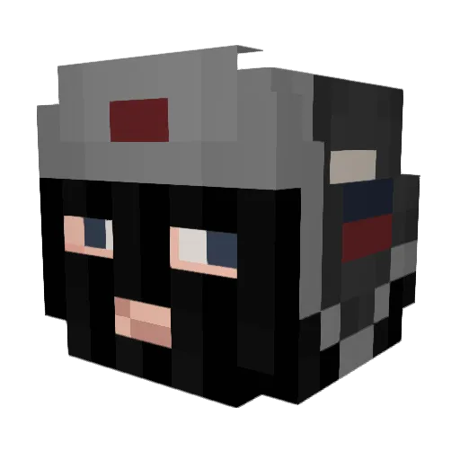 BloodEaterr Minecraft avatar head, 3D render