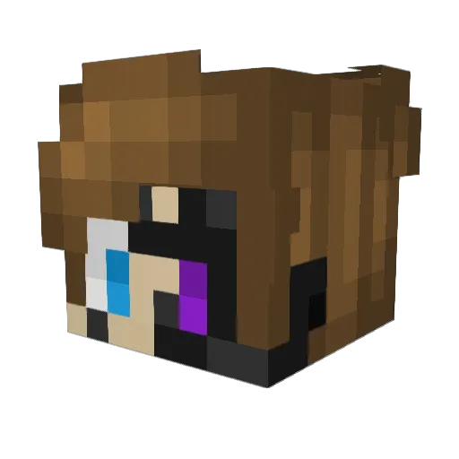 BloodGun Minecraft avatar head, 3D render