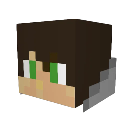 BloodHunter2004 Minecraft avatar head, 3D render