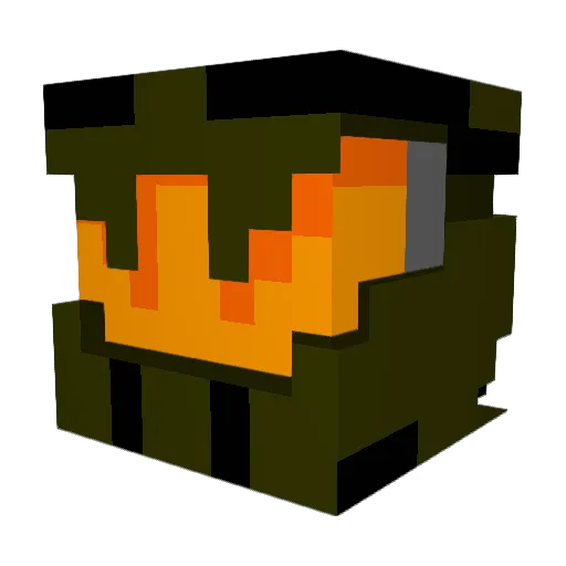 BloodMC Minecraft avatar head, 3D render