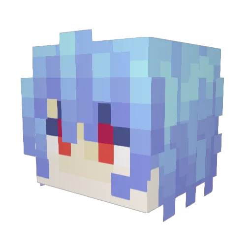 BloodMwty Minecraft avatar head, 3D render