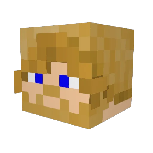 BloodNight26 Minecraft avatar head, 3D render