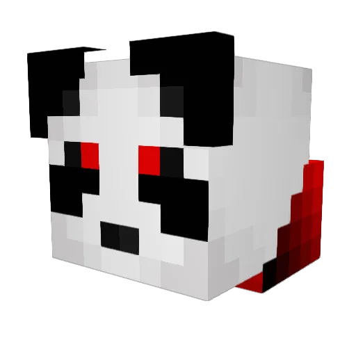 BloodPanda99 Minecraft avatar head, 3D render