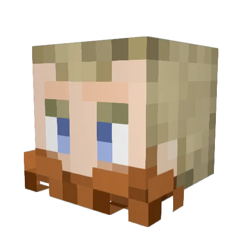 BloodPsycho Minecraft avatar head, 3D render