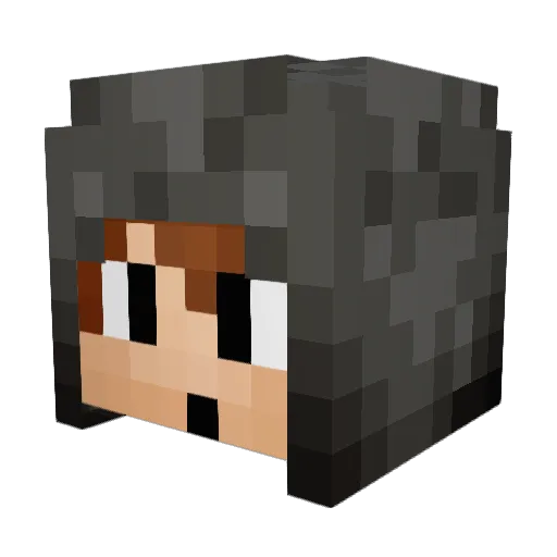 BloodPuddle6 Minecraft avatar head, 3D render