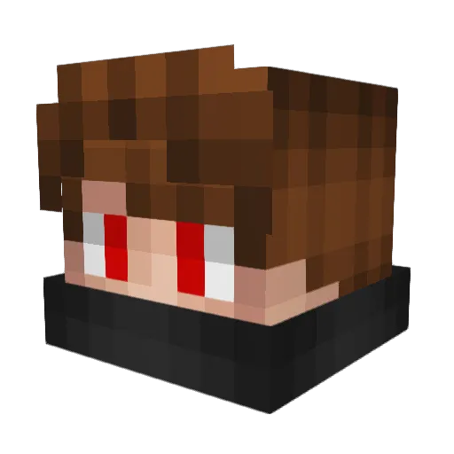 BloodPvp_ Minecraft avatar head, 3D render