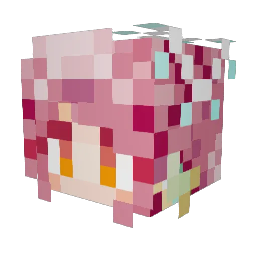 BloodRomantic Minecraft avatar head, 3D render
