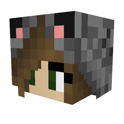 BloodStoneWolf_2 Minecraft avatar head, 3D render