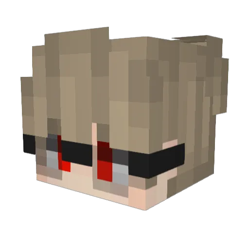 BloodWalker_ Minecraft avatar head, 3D render